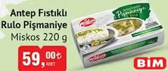 MİSKOS ANTEP FISTIKLI RULO PİŞMANİYE 220 G